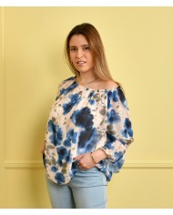 Túnica com folhos nas mangas