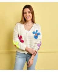 Casaco de malha com lantejoulas