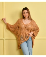 Casaco de malha com flores