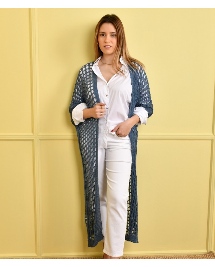 Kimono longo de malha
