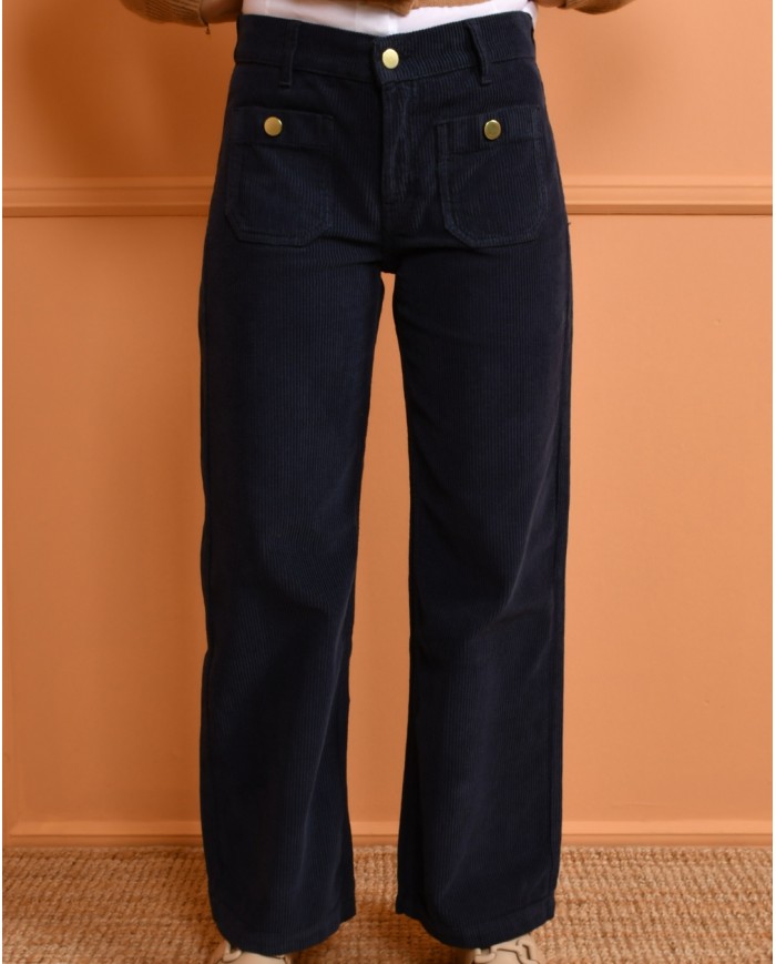 Calças de bombazine