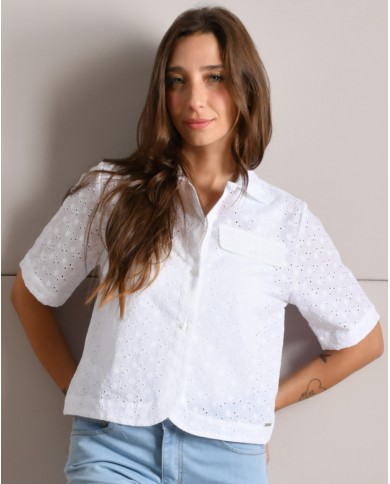 Camisa bordado inglês